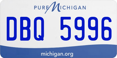 MI license plate DBQ5996