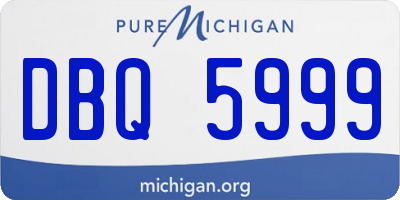 MI license plate DBQ5999