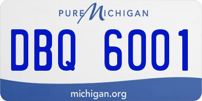 MI license plate DBQ6001