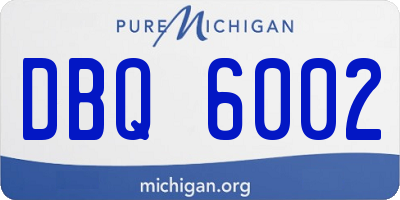 MI license plate DBQ6002