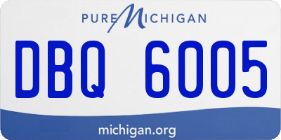 MI license plate DBQ6005