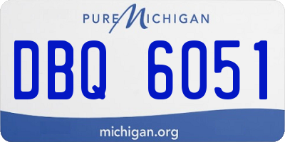 MI license plate DBQ6051