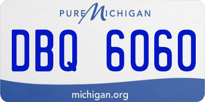 MI license plate DBQ6060