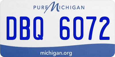 MI license plate DBQ6072
