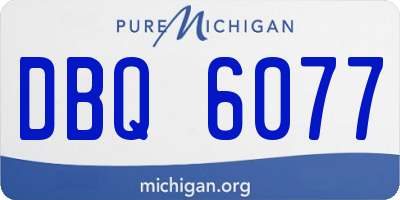 MI license plate DBQ6077
