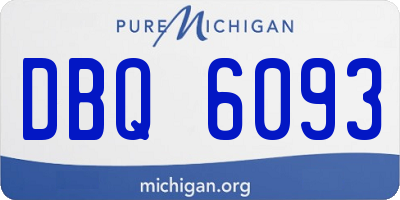 MI license plate DBQ6093