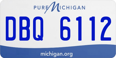MI license plate DBQ6112