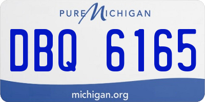 MI license plate DBQ6165