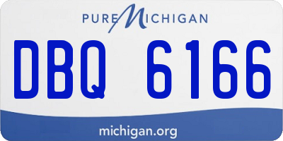 MI license plate DBQ6166