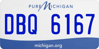 MI license plate DBQ6167