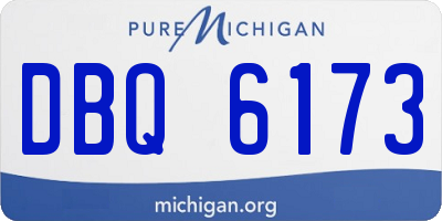 MI license plate DBQ6173