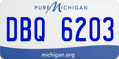 MI license plate DBQ6203