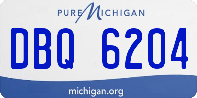 MI license plate DBQ6204