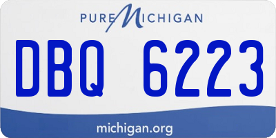 MI license plate DBQ6223