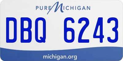 MI license plate DBQ6243