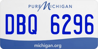 MI license plate DBQ6296