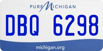 MI license plate DBQ6298