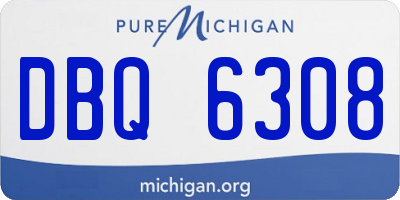 MI license plate DBQ6308