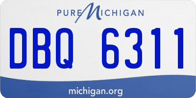 MI license plate DBQ6311