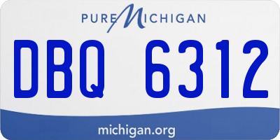 MI license plate DBQ6312