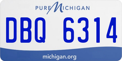MI license plate DBQ6314