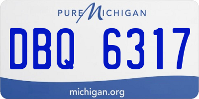 MI license plate DBQ6317