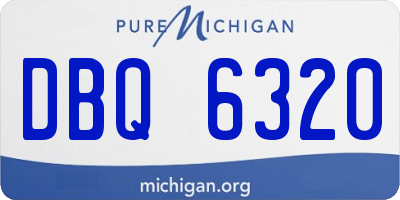 MI license plate DBQ6320
