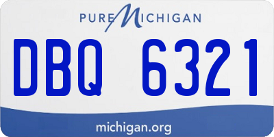 MI license plate DBQ6321
