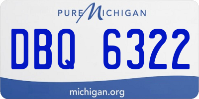 MI license plate DBQ6322