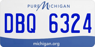 MI license plate DBQ6324