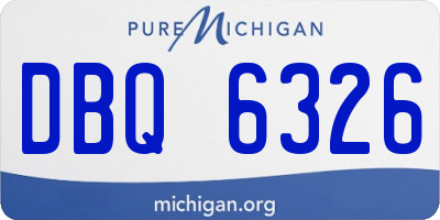 MI license plate DBQ6326