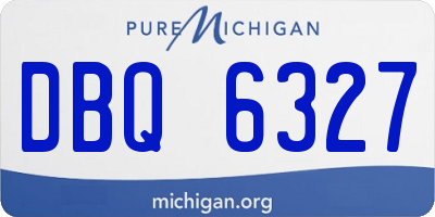 MI license plate DBQ6327