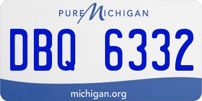 MI license plate DBQ6332