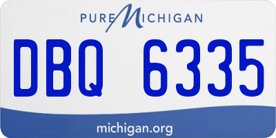 MI license plate DBQ6335