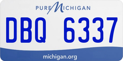 MI license plate DBQ6337