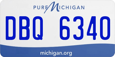 MI license plate DBQ6340