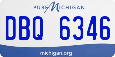 MI license plate DBQ6346