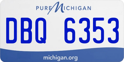 MI license plate DBQ6353
