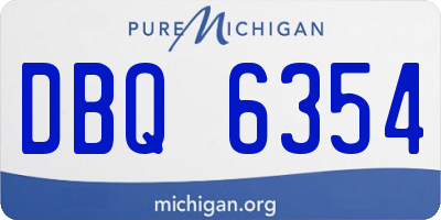 MI license plate DBQ6354