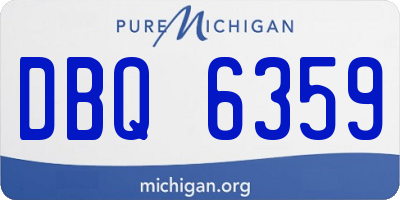 MI license plate DBQ6359