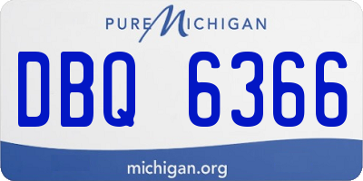 MI license plate DBQ6366