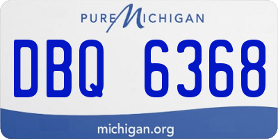 MI license plate DBQ6368