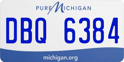 MI license plate DBQ6384