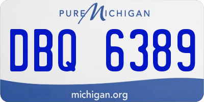 MI license plate DBQ6389