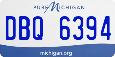 MI license plate DBQ6394