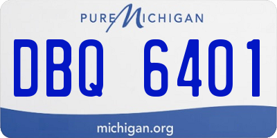 MI license plate DBQ6401