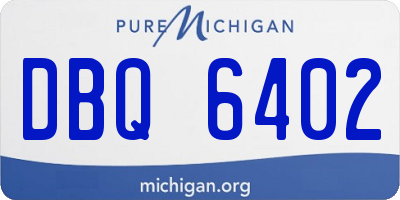 MI license plate DBQ6402