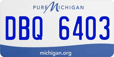 MI license plate DBQ6403