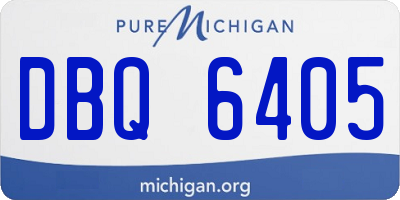 MI license plate DBQ6405