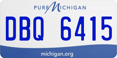 MI license plate DBQ6415